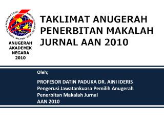 ANUGERAH AKADEMIK NEGARA 2010