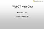 WebCT Help Chat