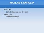 MATLAB SNPCLIP