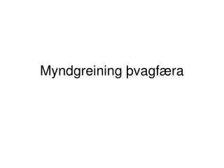 Myndgreining þvagfæra