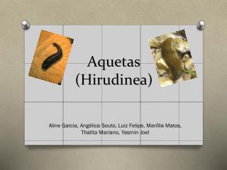 Aquetas (Hirudinea)