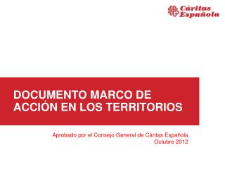 DOCUMENTO MARCO DE ACCIÓN EN LOS TERRITORIOS