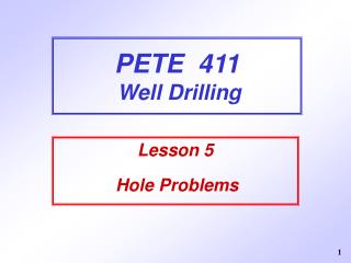 Lesson 5 Hole Problems