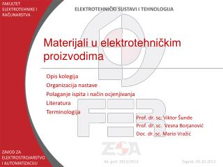 Materijali u elektrotehničkim proizvodima