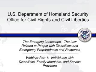 U.S. Department of Homeland Security Office for Civil Rights and Civil Liberties