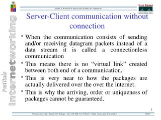 Server-Client communication without connection