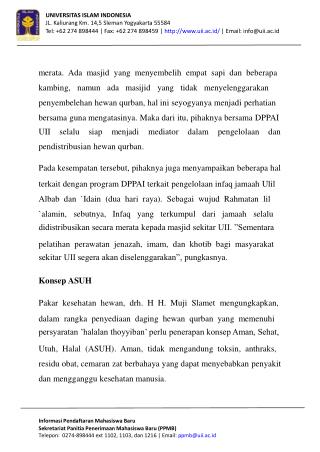UNIVERSITAS ISLAM INDONESIA JL. Kaliurang Km. 14,5 Sleman Yogyakarta 55584