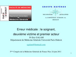 5 ème Congrès de la Médecine Générale de France Nice 24 juin 2011