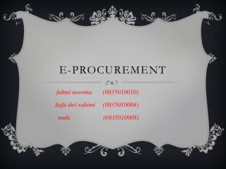 E-PROCUREMENT