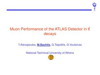 Muon Performance of the ATLAS Detector in tt decays