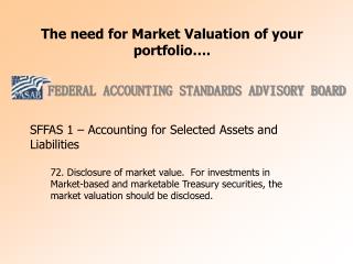 The need for Market Valuation of your portfolio….