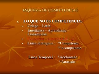 ESQUEMA DE COMPETENCIAS