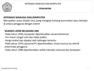 INTERAKSI MANUSIA DAN KOMPUTER