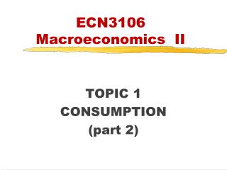 ECN3106 Macroeconomics II