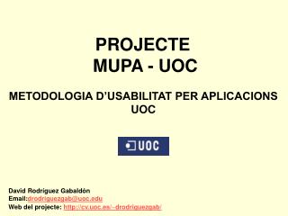 PROJECTE MUPA - UOC