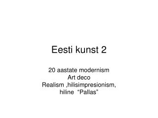 Eesti kunst 2