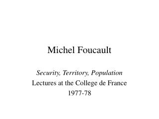 Michel Foucault