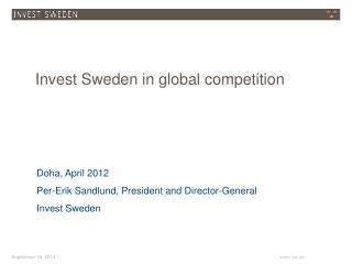 Invest Sweden in global competition