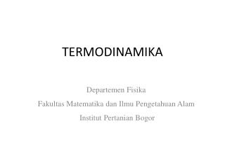 TERMODINAMIKA