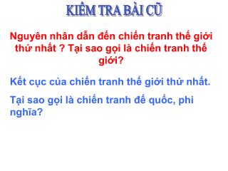 KIỂM TRA BÀI CŨ