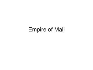 Empire of Mali