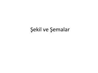 Şekil ve Şemalar