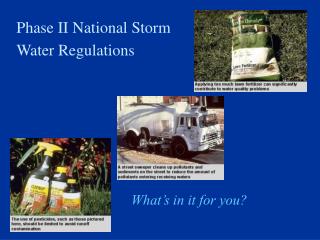 Phase II National Storm Water Regulations