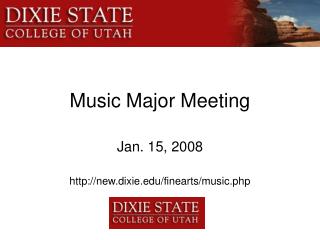 Music Major Meeting