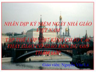 NHÂN DỊP KỶ NIỆM NGÀY NHÀ GIÁO VIỆT NAM