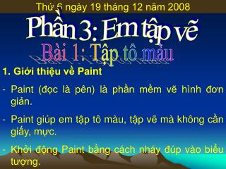 Thứ 6 ngày 19 tháng 12 năm 2008