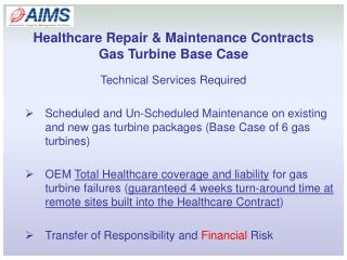Technical Services Required
