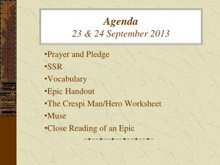 Agenda 23 &amp; 24 September 2013