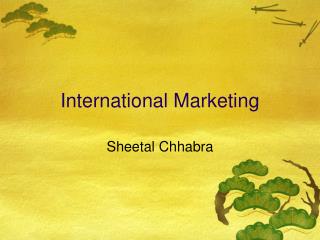 International Marketing
