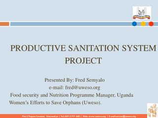 PRODUCTIVE SANITATION SYSTEM PROJECT