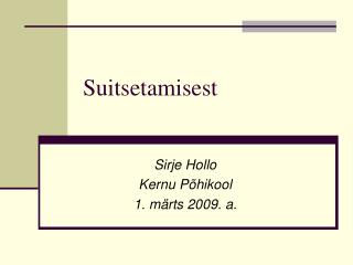 Suitsetamisest