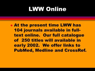 LWW Online