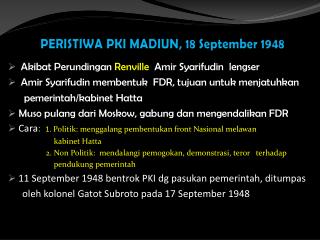 PERISTIWA PKI MADIUN, 18 September 1948