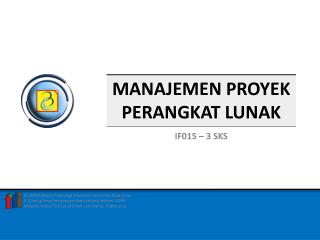 MANAJEMEN PROYEK PERANGKAT LUNAK