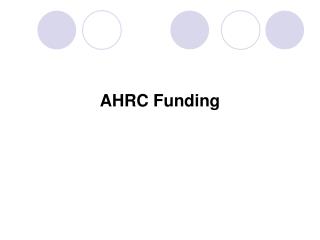 AHRC Funding