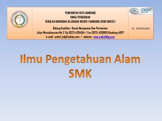 Ilmu Pengetahuan Alam SMK