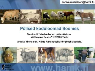 Põlised koduloomad Soomes