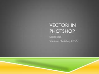 Vectori in Photshop