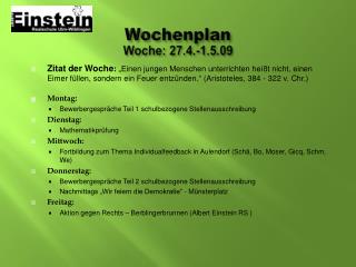 Wochenplan