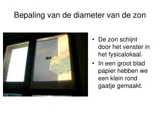 Bepaling van de diameter van de zon