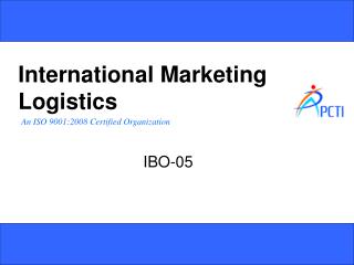 International Marketing Logistics