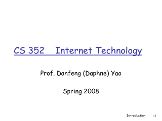 CS 352 Internet Technology