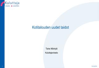 Kotitalouden uudet taidot