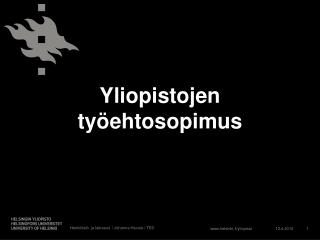 Yliopistojen työehtosopimus