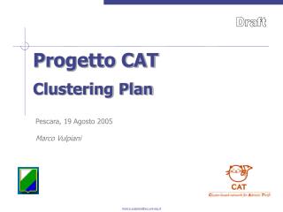 Progetto CAT Clustering Plan