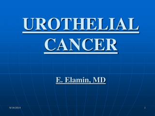 UROTHELIAL CANCER E. Elamin, MD